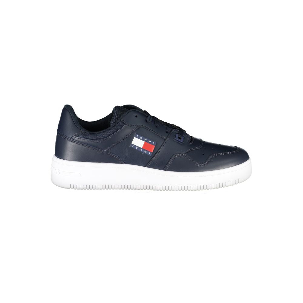 Tommy Hilfiger Blue Leather Men Sneaker