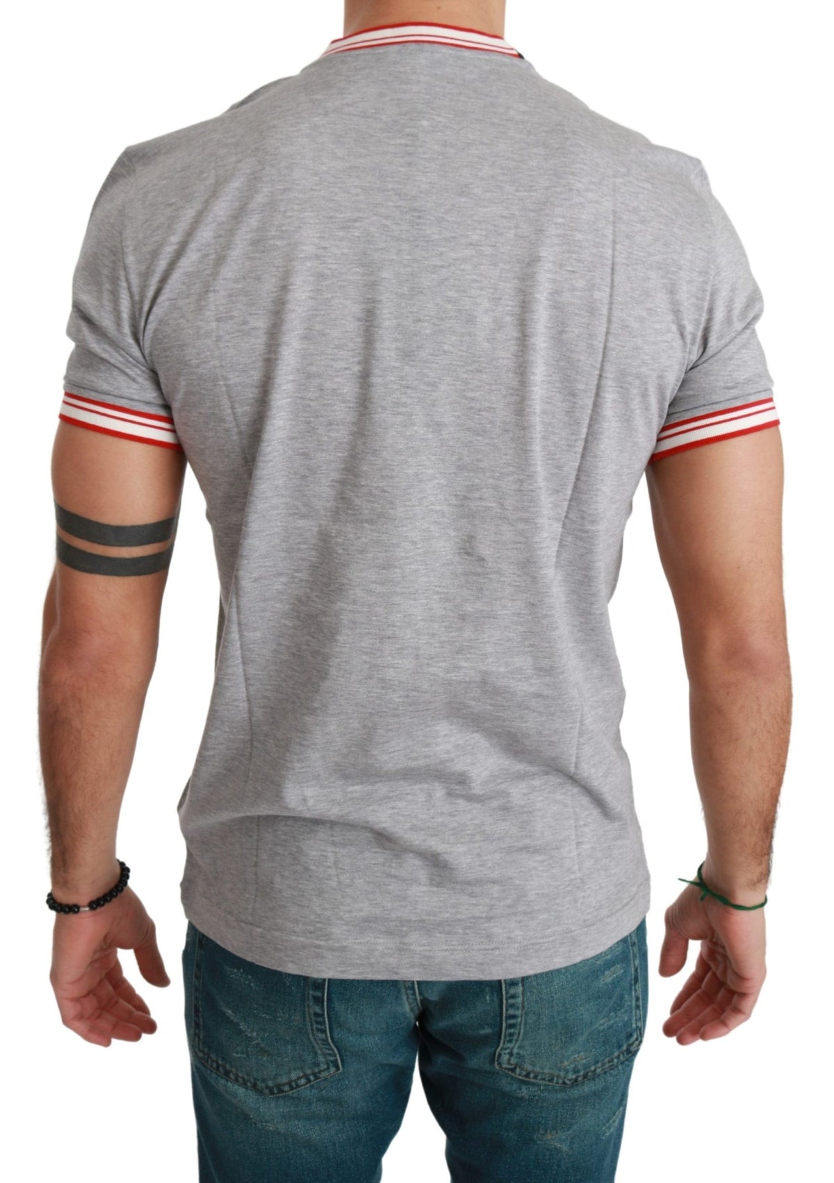Dolce & Gabbana Gray Cotton Top 2019 Year of the Pig T-shirt