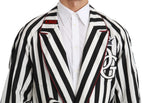 Dolce & Gabbana Black Coat Nightgown  White Cotton Robe