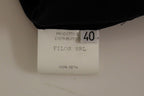 FILOS Black Bronze Silk Sleeveless Above Sheath Dress