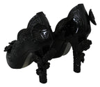 Dolce & Gabbana Black Floral Crystal CINDERELLA Heels Shoes