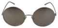 Dolce & Gabbana Silver Plated Round Gray Le nses Women Sunglasses