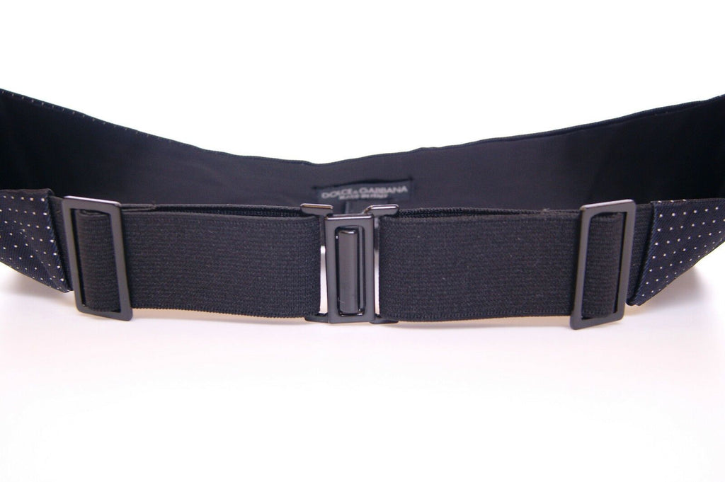 Dolce & Gabbana Blue Waist Smoking Tuxedo Cummerbund Belt
