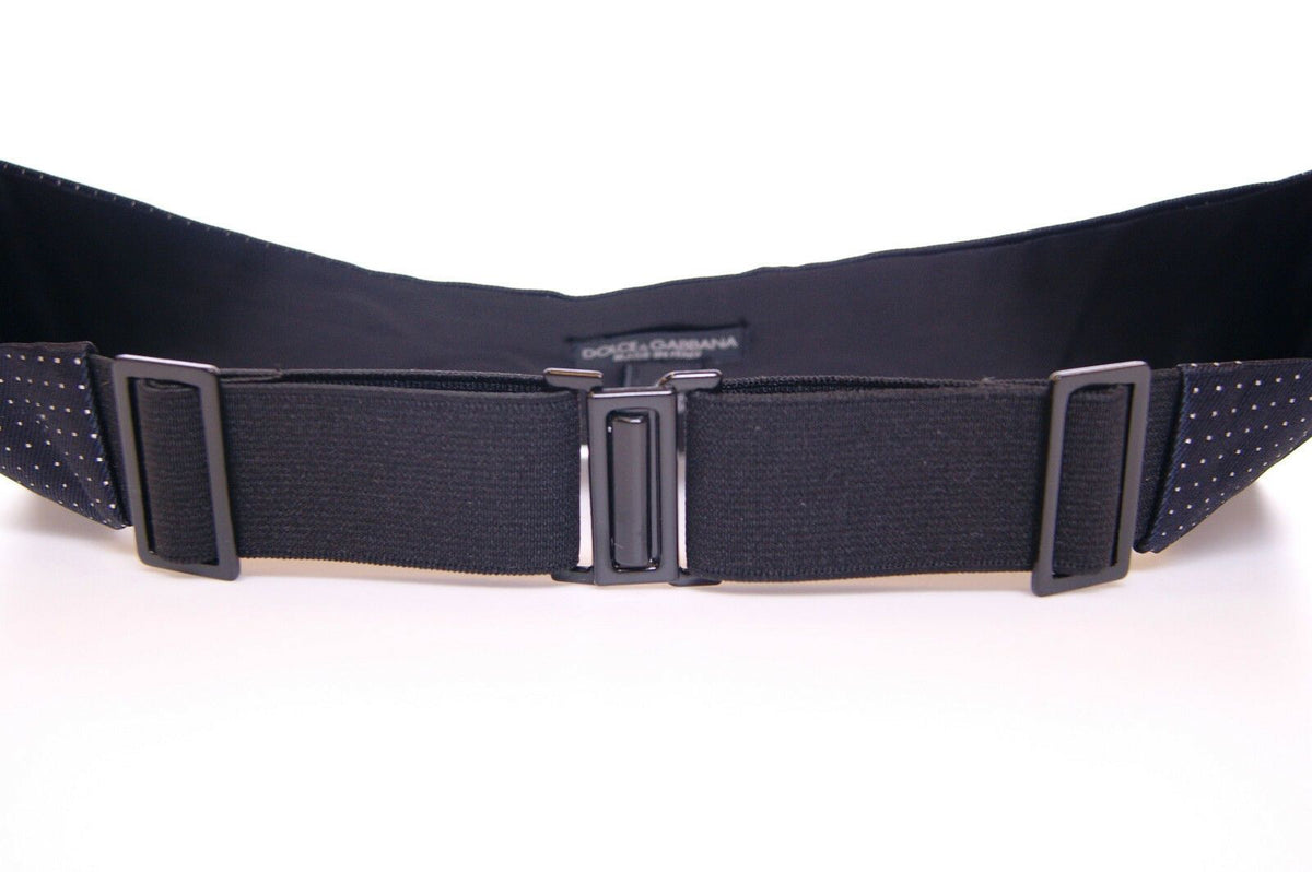 Dolce & Gabbana Blue Waist Smoking Tuxedo Cummerbund Belt