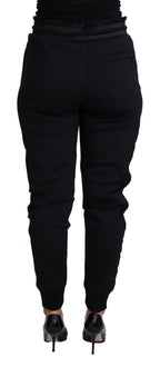 Dolce & Gabbana Black Polyester Neoprene Jogger Trouser Pants