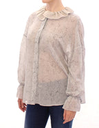 Vika Gazinskaya Blue Cotton Blouse Tunic