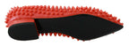 Philipp Plein Orange Leather Ballerina WHAT I DO Flats Shoes