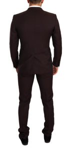Dolce & Gabbana Bordeaux Wool MARTINI Slim Fit Suit