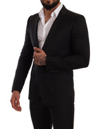 Dolce & Gabbana Dark Gray Check MARTINI SLIM FIT 2 Piece Suit