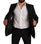 Dolce & Gabbana Dark Gray Check MARTINI SLIM FIT 2 Piece Suit