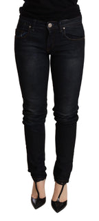 Acht Blue Washed Low Waist Skinny Denim Trouser