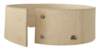 GF Ferre White Waxed Cotton Wide Fashion Belt