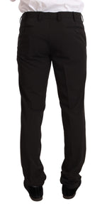 Domenico Tagliente Black Polyester Slim 2 Piece Set TAGLIENTE Suit