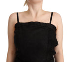 La Maison du Couturier Black Spaghetti Strap Jumpsuit Dress