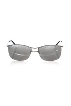 Frankie Morello Silver Metallic Fibre Men Sunglass