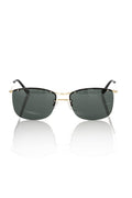 Frankie Morello Black Metallic Fibre Men Sunglasses