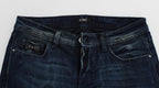Costume National Blue Wash Cotton Slim Fit Skinny Jeans
