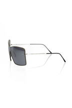 Frankie Morello Black Metallic Fiber Women Sunglasses