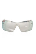 Frankie Morello Silver Metallic Fiber Women Sunglasses