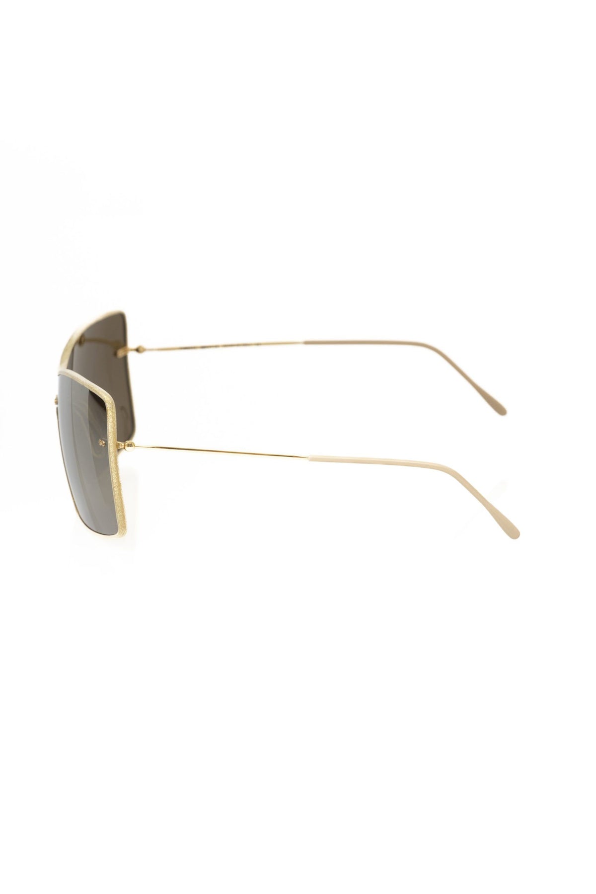 Frankie Morello Gold Metallic Fiber Women Sunglasses