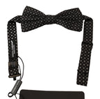 Dolce & Gabbana Dark Gray 100% Silk Adjustable Neck Papillon Tie