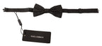Dolce & Gabbana Dark Gray 100% Silk Adjustable Neck Papillon Tie