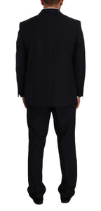 Domenico Tagliente Blue Polyester Single Breasted Formal Suit