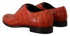 Dolce & Gabbana Orange Exotic Leather Dress Derby Shoes
