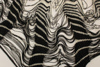Alice Palmer White Black Knitted Assymetrical Skirt