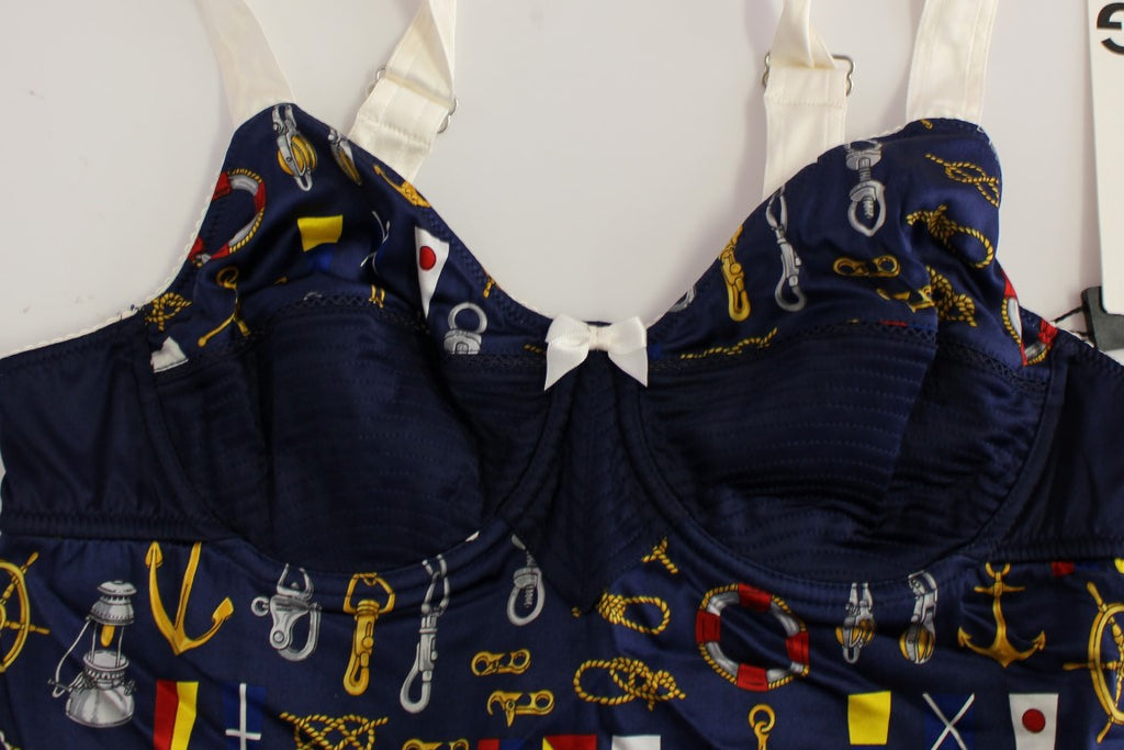 Dolce & Gabbana Blue Sailor Motive Tank Top