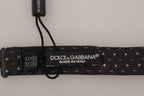 Dolce & Gabbana Dark Gray Polka Dot 100% Silk Neck Papillon Tie