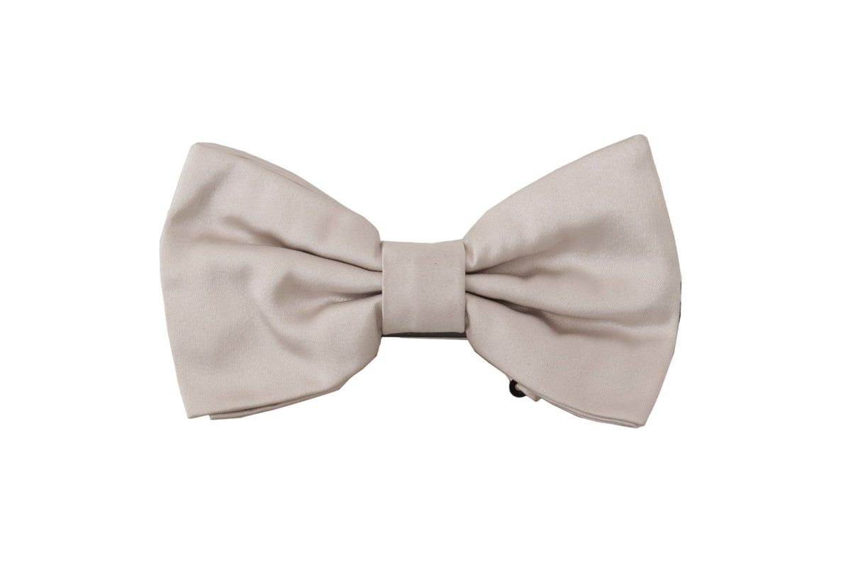 Dolce & Gabbana Gray 100% Silk Adjustable Neck Papillon Tie