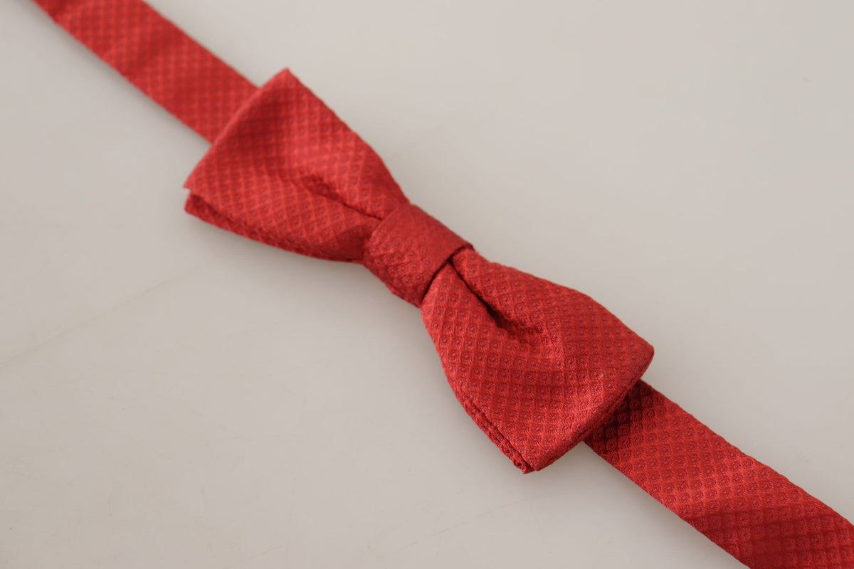 Dolce & Gabbana Red 100% Silk Adjustable Neck Papillon Tie