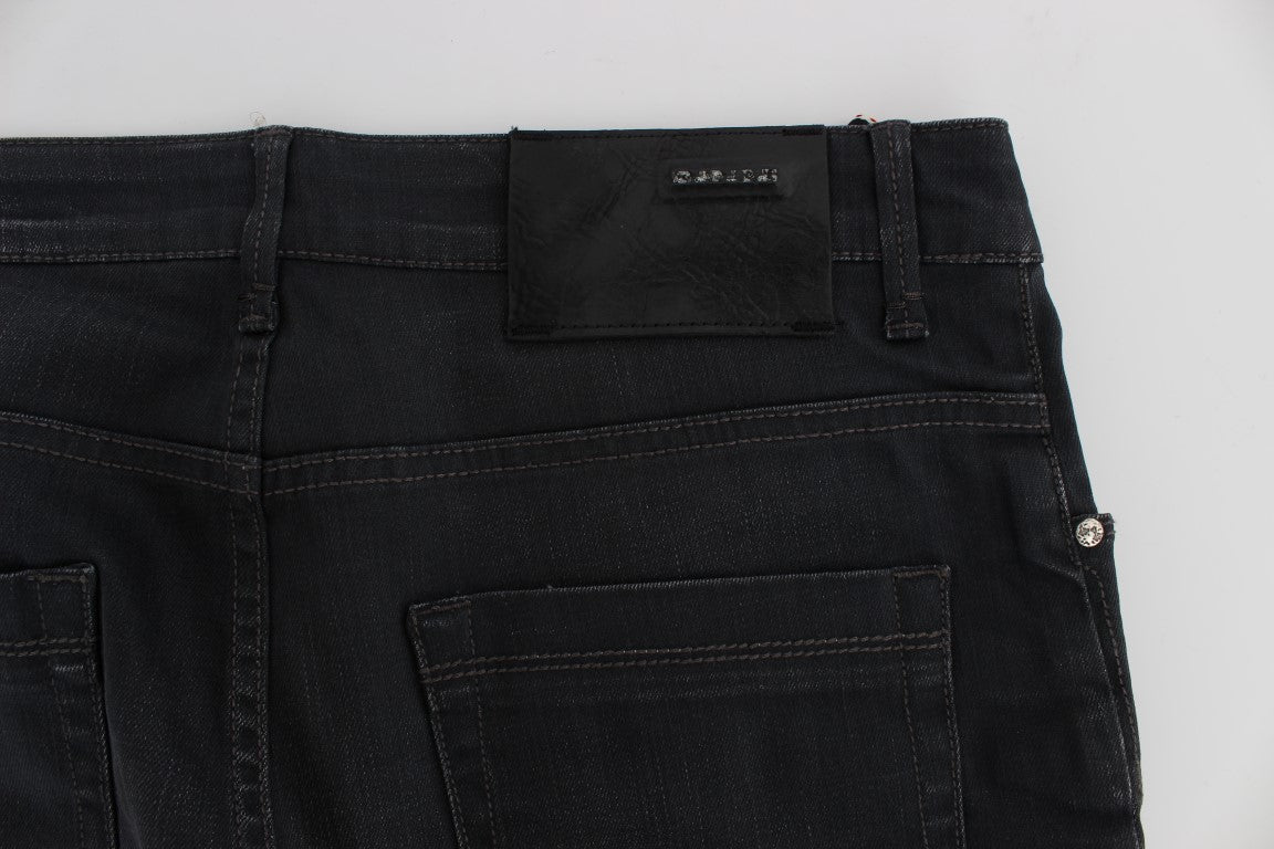 Acht Gray Cotton Stretch Slim Fit Jeans