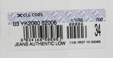 Acht Blue Wash Straight Fit Low Waist Jeans