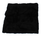 Dolce & Gabbana Black Weasel Fur Crochet Hood Scarf Hat