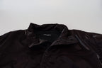 Dolce & Gabbana Bordeaux Nylon Collared Men Coat Jacket