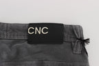 Costume National Gray Cotton Super Slim Corduroys Jeans