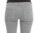 Ermanno Scervino Blue Cotton Blend Slim Fit Bootcut Jeans