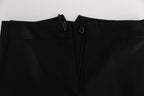 Ermanno Scervino Black Cotton Blend Capri Cropped Pants