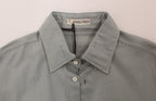 Ermanno Scervino Gray Cotton Long Sleeve Casual Shirt Top