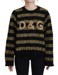 Dolce & Gabbana Black Gold D&G Crystal Cashmere Sweater