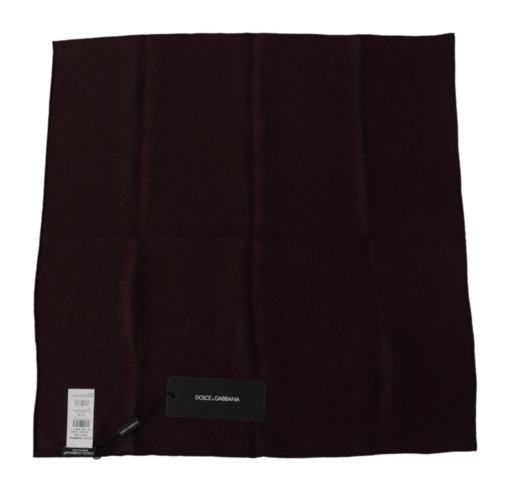 Dolce & Gabbana Brown Silk Blend Square Wrap Handkerchief Scarf