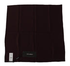 Dolce & Gabbana Brown Silk Blend Square Wrap Handkerchief Scarf