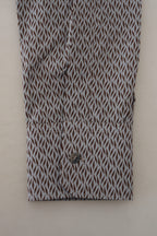 Dolce & Gabbana Gray Brown GOLD Slim Fit Dress Formal Shirt