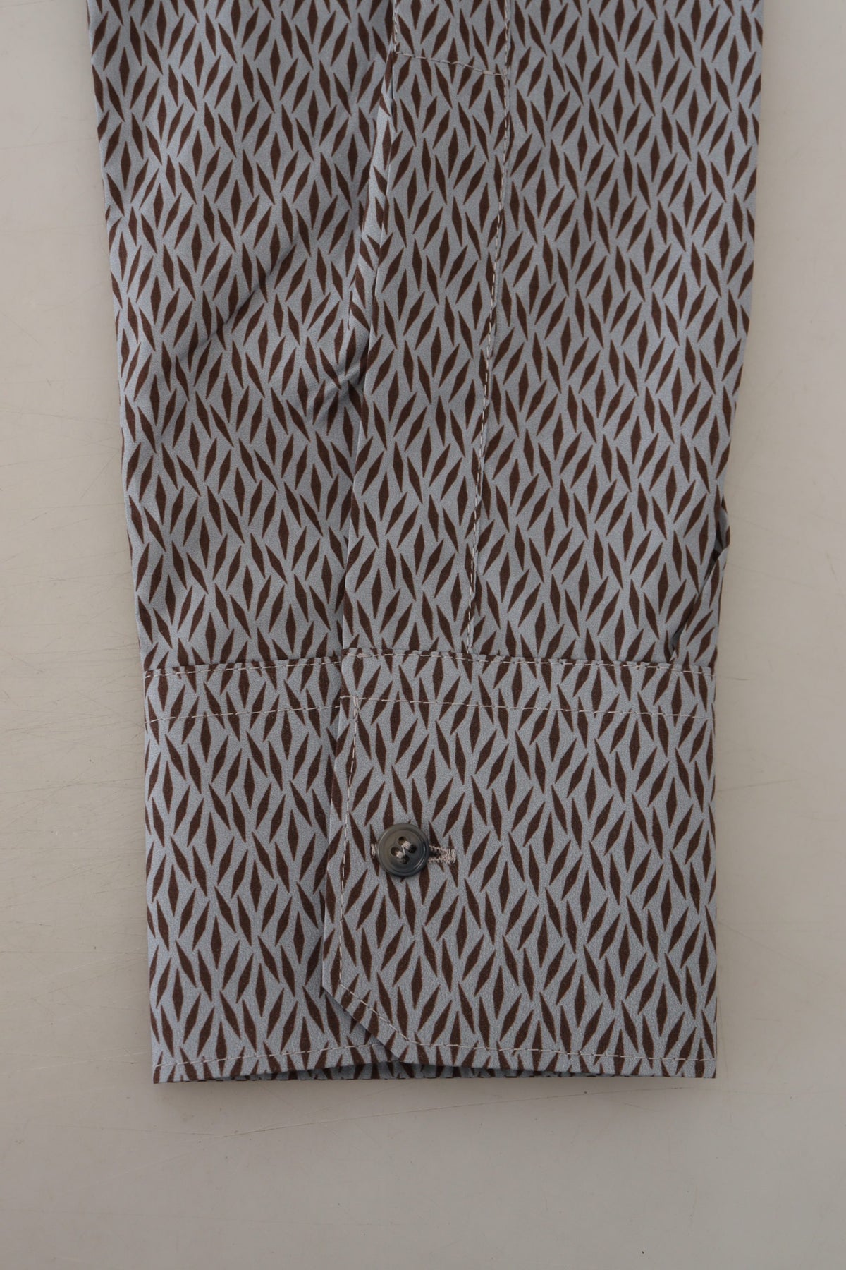 Dolce & Gabbana Gray Brown GOLD Slim Fit Dress Formal Shirt