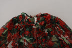 Dolce & Gabbana Multicolor Geranium A-line Knee Length Dress