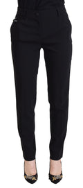 Dolce & Gabbana Black High Waist Women Pants