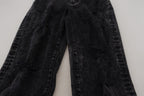 Dolce & Gabbana Black Washed Cotton High Waist Denim Jeans