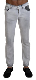 Dolce & Gabbana Gray Washed Skinny Men Denim Jeans